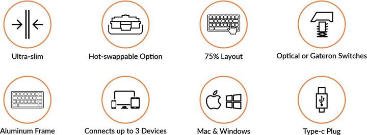 Actual product image Keychron K3 (DE, Cable, Wireless)