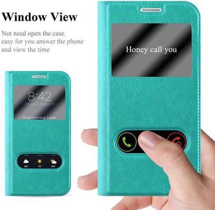 Actual product image Cadorabo Book with View double window cover (Samsung Galaxy S6 Edge)