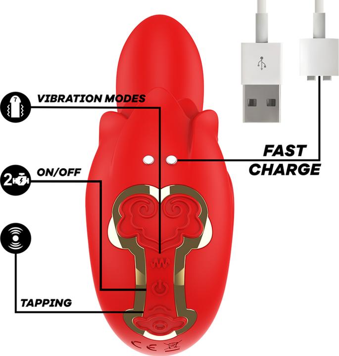 Actual product image Mia Selena Stimulator Vibrate + Flaps Red