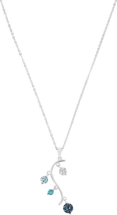 Amor Halsschmuck für Damen, 925 Sterling Silber, Kristallglas (Silber 925, 42 cm)