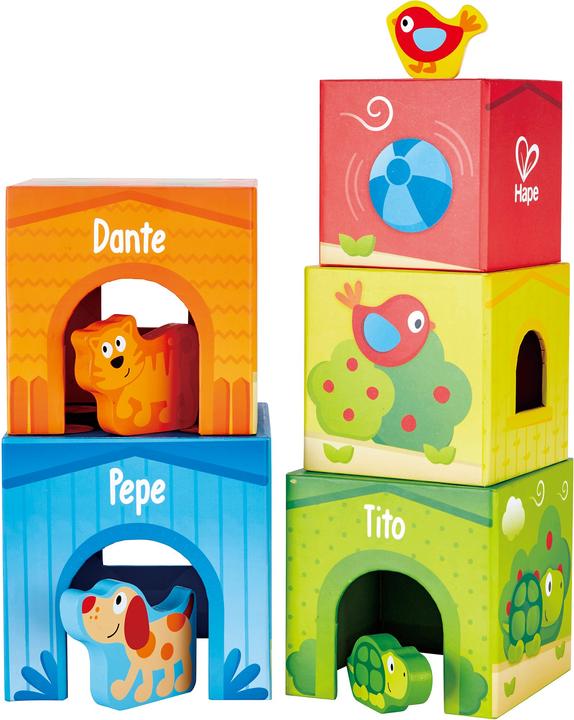 Actual product image Hape Pepe & Friends stacking tower