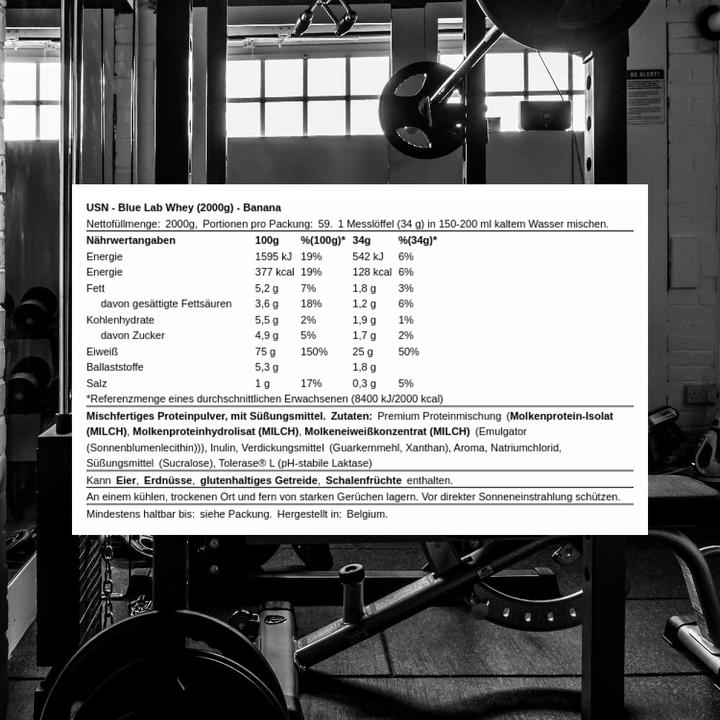 Image du produit USN Blue Lab 100% Whey Protein (Banane, 1 pcs, 2000 g)