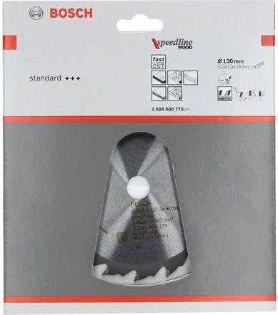 Immagine prodotto Bosch Professional Zubehör Lama per sega circolare PRO Wood, 130 x 2 x 16 mm