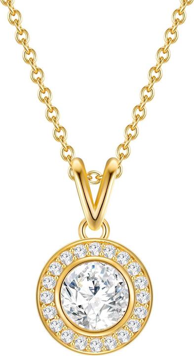 Rafaela Donata Damen Sterling Silber Zirkonia Gelbgold 40,0 cm Basiskette + 5,0 cm Verlängerung - 33784 (Sterling Silber, 40 - 45 cm)