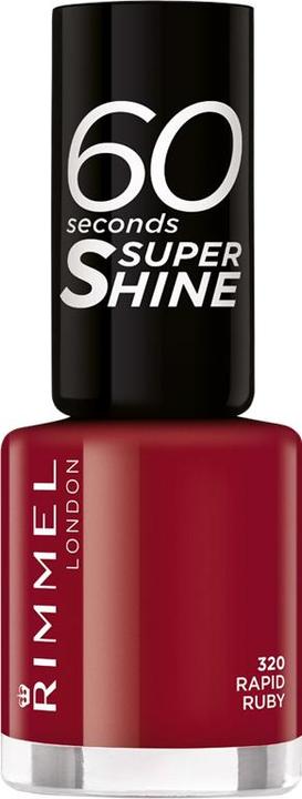 Rimmel London 60 Seconds Super Shine (320 Rapid Ruby, Farblack)
