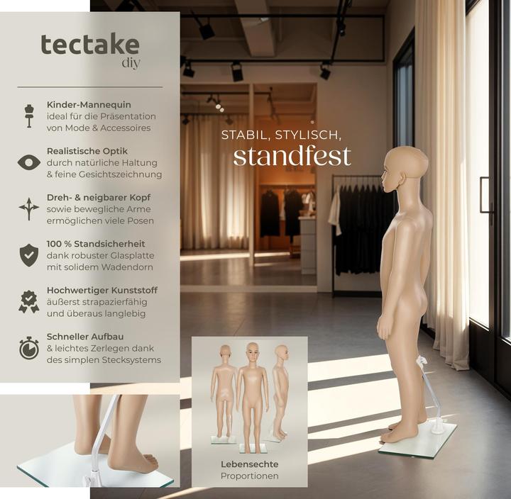 Actual product image tectake Mannequin (110 x 30 x 50 cm)