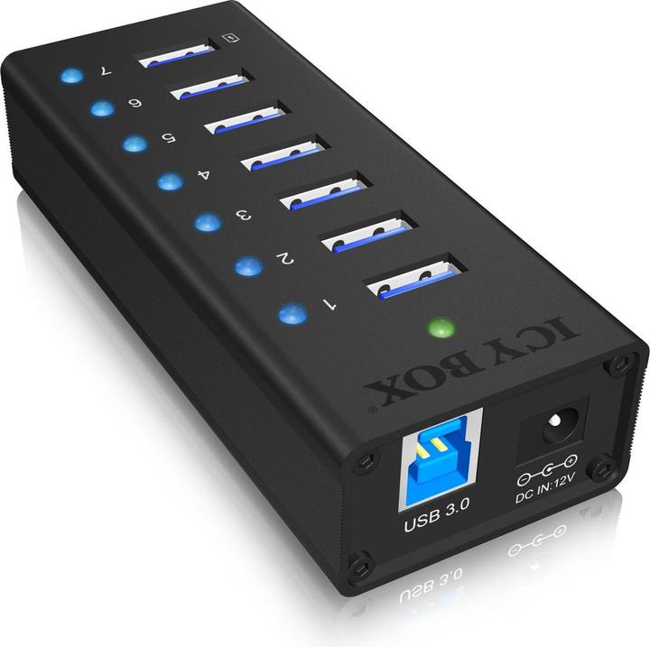Produktbild Icy Box Ib-Ac618 (USB-B, 7 Ports)