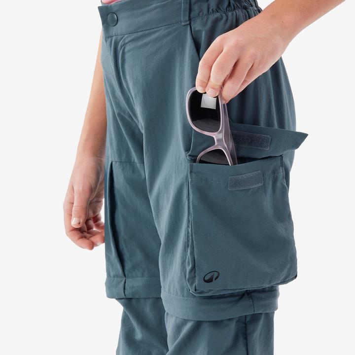 Image du produit Quechua Pantalon modulable de randonnée junior, MH500 bleu (14, 15, 16)