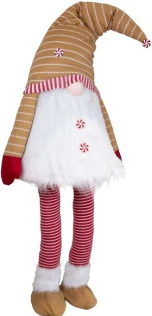 Produktbild Christmas Paradise Wackel-Wichtel Gnom 115 cm Braun Rot – Handgefertigte Weihnachtsdekoration