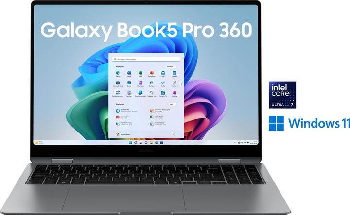 Produktbild Samsung Galaxy Book5 Pro 360 40,6cm (16 ) Ultra 7 32GB 1TB (16", 32 GB, 1000 GB, DE)