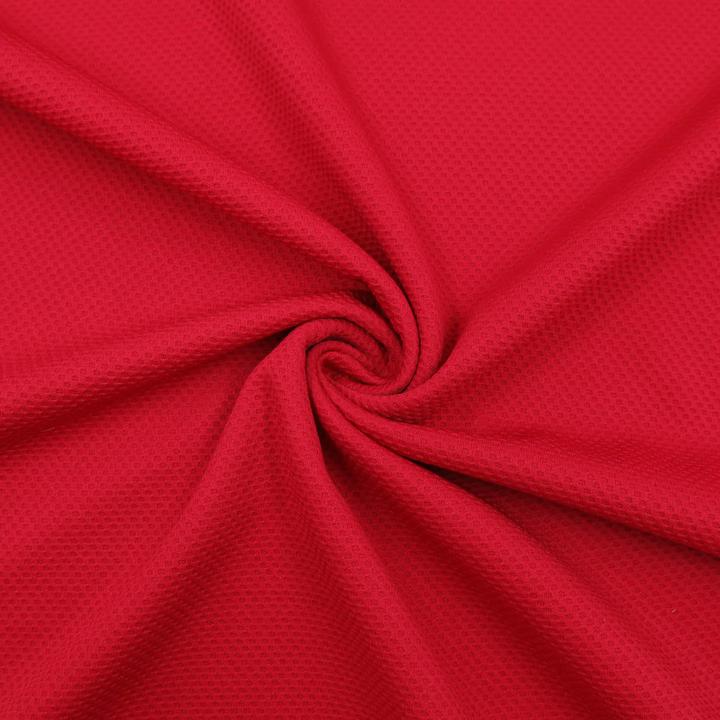Image du produit Stoffrestposten Gaufrette - rouge - quantité minimale de vente : 1 mètre