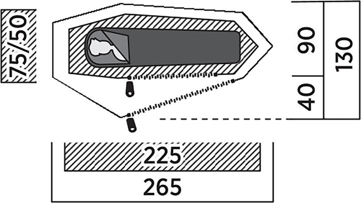 Actual product image Easy Camp Tunnelzelt Sarek 1 (dunkelgr?n/orange, Modell 2025) (Tunnel tent, 1.80 kg, 1 person)