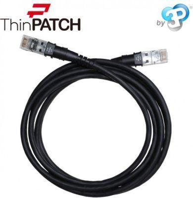 Produktbild PatchSee Patchkabel ThinPatch FTP CAT 6a schwarz 1,5m (F/FTP, CAT6a, 1.50 m)