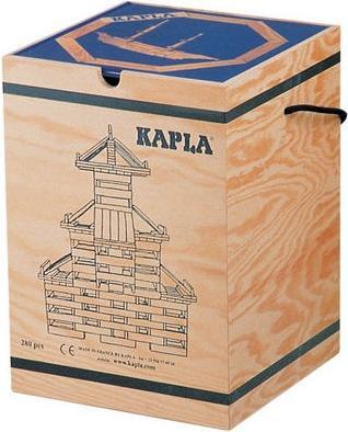 Productafbeelding Kapla - Blank - Constructiespeelgoed - Blauw Voorbeeldboek - 280 Plankjes