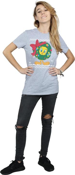 Immagine prodotto Looney Tunes Tweety Pie Christmas Fair Isle Maglietta Ampia Donna (L)