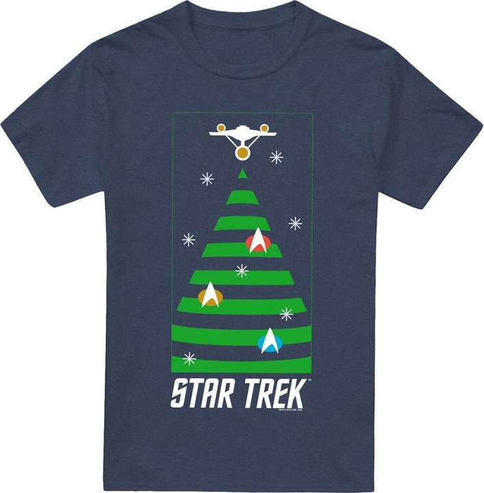 Actual product image Star Trek: The Original Series Unisex Adult Christmas Tree T-Shirt (M)