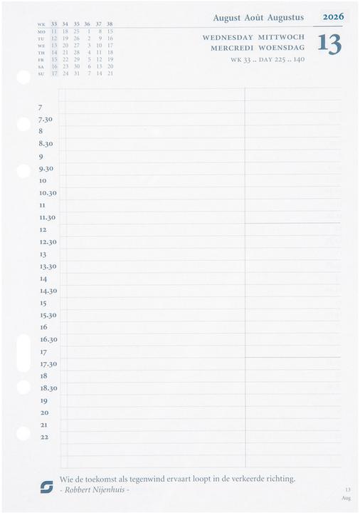 Succes Agenda A5 Jahresplaner 2026 847209000026U 1T/1S Ersatzkal. 14.8x21cm (Deutsch)