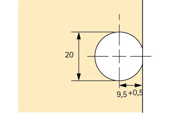 Actual product image Hettich Eccentric connecting fitting VB 35 (Connection fitting, 1 pcs.)