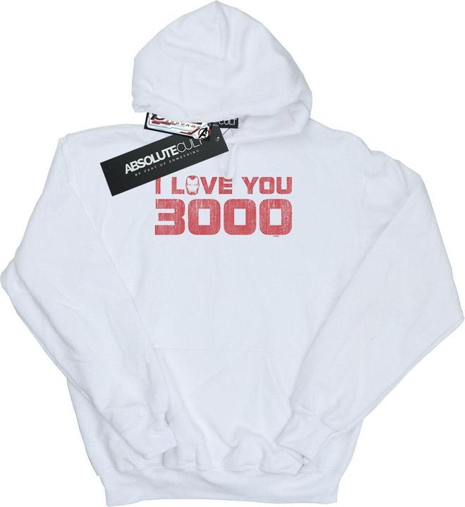 Actual product image Womens/Ladies Avengers Endgame I Love You 3000 Distressed Hoodie (M)