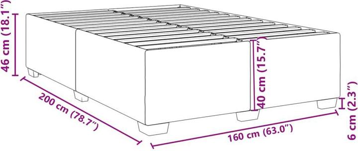 Immagine prodotto VidaXL Struttura letto in ecopelle (160 x 200 cm)