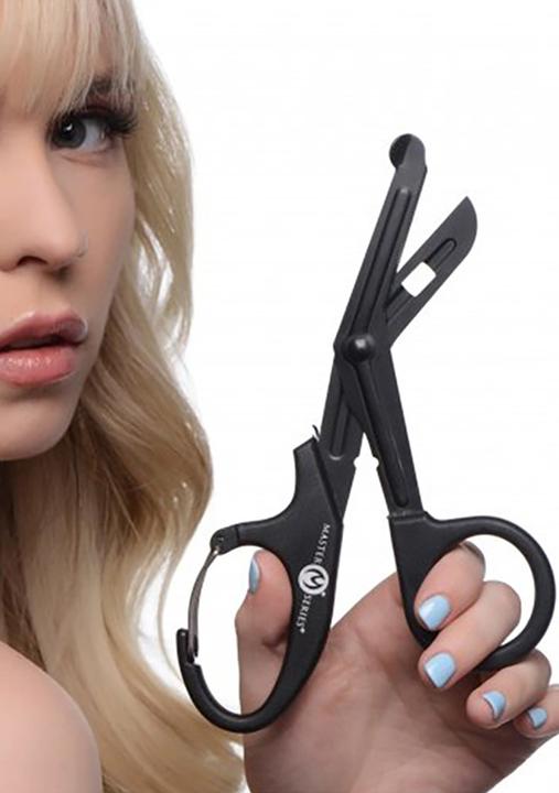 Actual product image Master Series MS Snip Heavy Duty Bondage Scissors with Clip