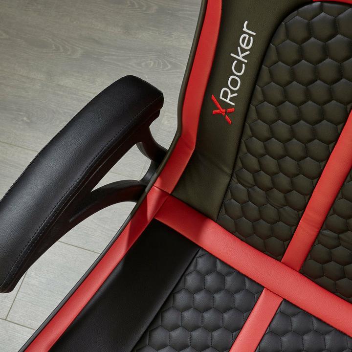 Actual product image X Rocker Chaise de jeu Evora 2.1 audio sans-fil Noire/Rouge