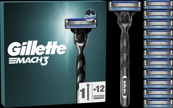 Actual product image Gillette Mach3 Systemklingen 12er + Handstück Ersatzklingen (1 x)