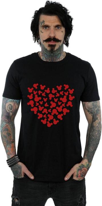 Actual product image Disney Mens Mickey Mouse Heart Silhouette T-Shirt (3XL)