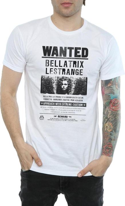 Actual product image Mens Bellatrix Lestrange Wanted Poster Cotton T-Shirt (3XL)