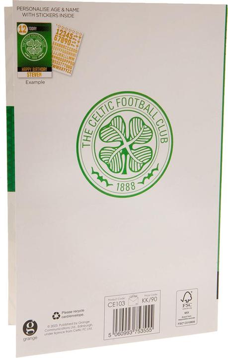 Produktbild Celtic FC Geburtstagskarte mit Aufklebern (1 Stk.)