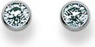 Produktbild Natsumi Schmuck Ohrstecker Zirkonia Weissgold 18K/750 4.0mm (750/18 K Weissgold)