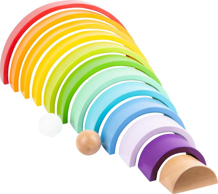 small foot Blocs en bois Arc-en-ciel XL