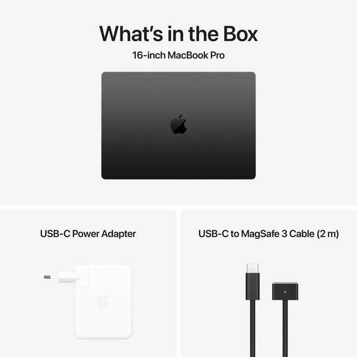 Actual product image Apple MacBook Pro 16 - 2024 (16.20", M4 Max, 64 GB, 1000 GB, DE)