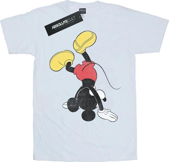 Actual product image Disney Womens/Ladies Mickey Mouse Upside Down Cotton Boyfriend T-Shirt (L)