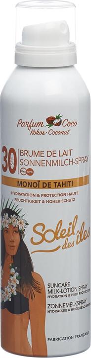 Produktbild Soleil des Îles Sonnenmilch Sprühnebel SPF30 Kokos Duft Spray (Sonnenspray, SPF 30, 150 ml, 198 g)