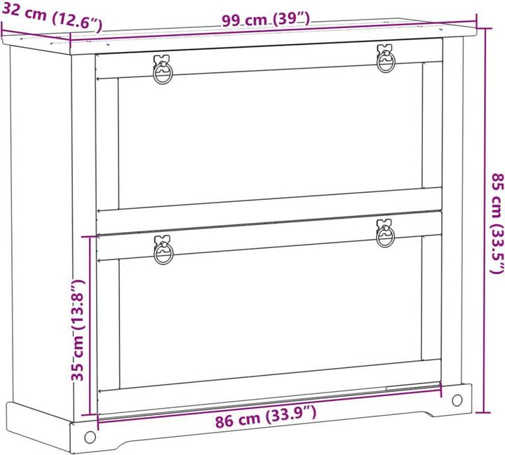 Produktbild VidaXL Kathleen (99 x 32 x 85 cm)