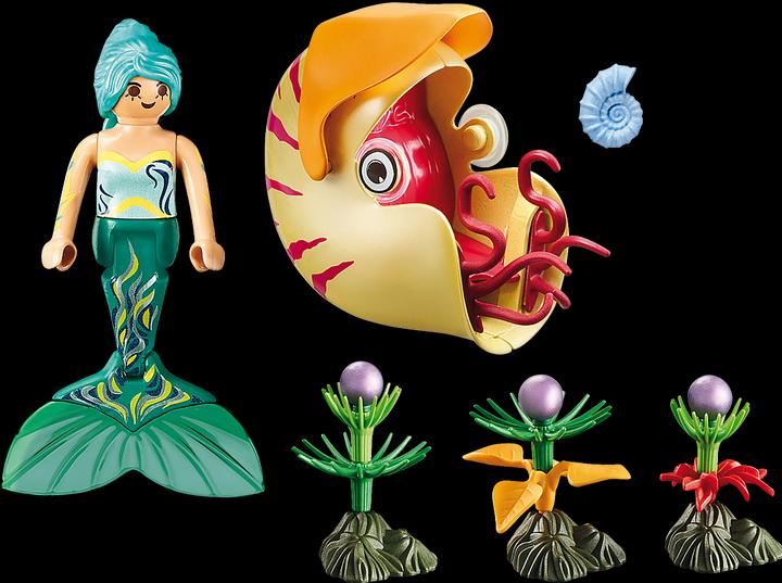Actual product image Playmobil Mermaid with snail gondola (70098, Playmobil Magic)