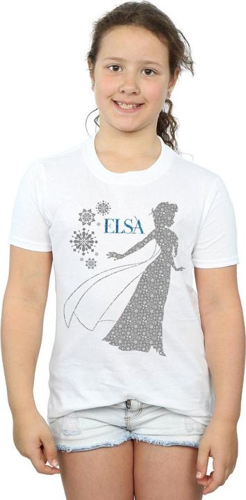 Immagine prodotto Disney Frozen Elsa Christmas Silhouette Maglietta Ragazze (152, 158)