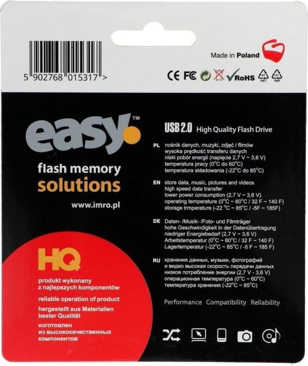 Actual product image IMRO USB 2.0 EASY/ 128GB USB (128 GB, USB-A, USB 2.0)