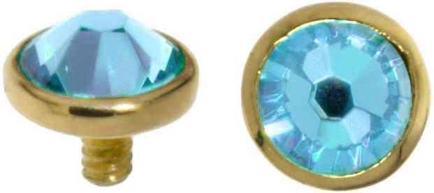 Bleu aqua, Goldfarbig