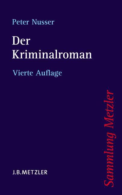 Produktbild Der Kriminalroman (Deutsch, Peter, Nusser, 1993)
