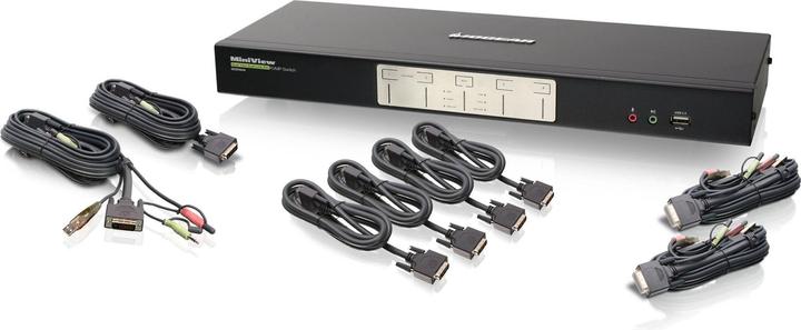 Immagine prodotto Aten CS1644, switch KVM a 4 porte a doppia vista con hub USB a 2 porte
