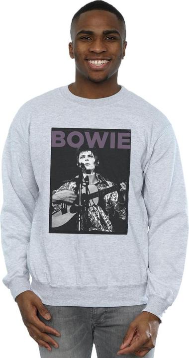 Actual product image David Bowie Mens Rock Poster Sweatshirt (M)