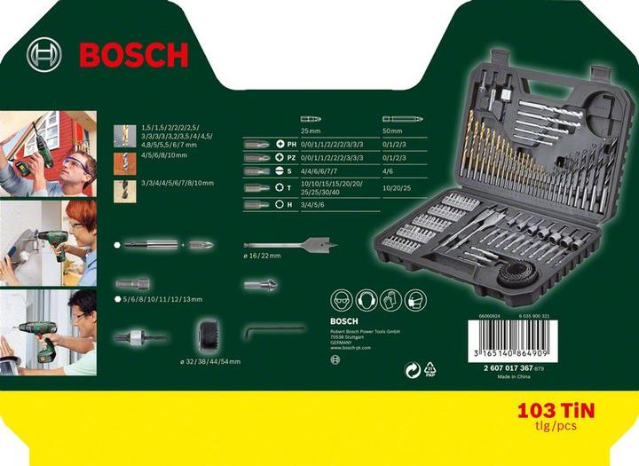 Actual product image Bosch Home & Garden Drill and bit assortment TiN (3 mm, 4 mm, 5 mm, 6 mm, 7 mm, 8 mm, 10 mm)