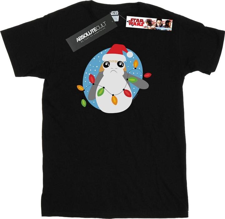 Produktbild Star Wars The Last Jedi Porg Christmas Lights TShirt (XXL)