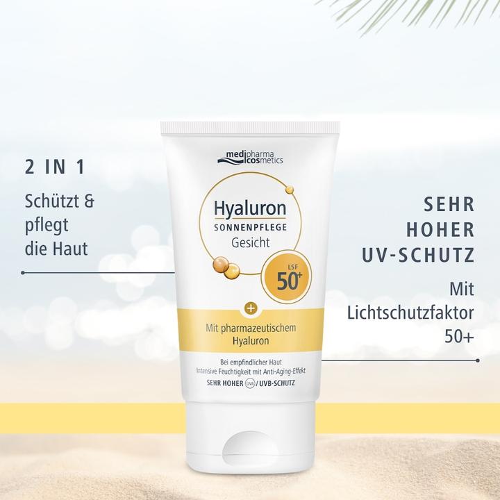 Produktbild Medipharma cosmetics Hyaluron Sonnenpflege Gesicht LSF 50+, 50 ml Creme (Sonnencreme, SPF 50+, 50 ml)