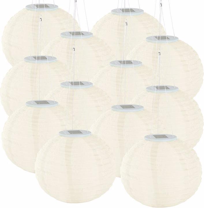 Lunartec Solar-LED-Lampions (30 x 24 cm, 12 x)