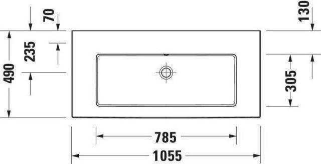 Image du produit Duravit Meuble lavabo WHITE TULIP m ÜL m HLB sans trou pour robinet 1050x490mm blanc (490 mm, 1050 mm)