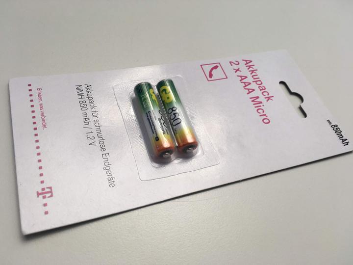 Actual product image Telekom Rechargeable battery for telephones blister pack of 2 rechargeable batteries