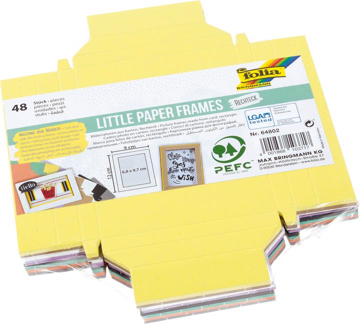 Produktbild Folia Little Paper Frames RECHTECKIG, 48 Stück